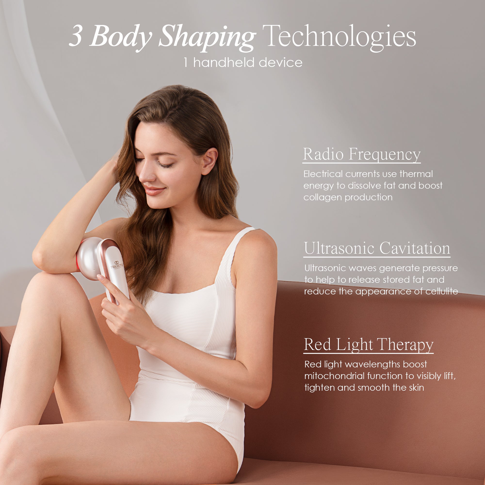 BodySculpt body contouring device showing body contouring technology functions such as radio frequency